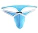 MuscleMate Premium Men's Thong Sexy Sport Comfort G-String Lovely Thong Man Low Raise Underwear Blue