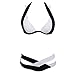 Hot Sale! Women Bikini Set,Canserin Women's Print Bandage Sexy Swimwear Black Two-piece Swimsuit Beach Wear (M, Black)