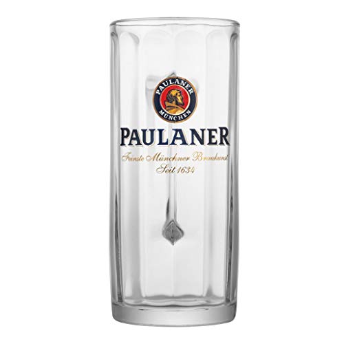 Paulaner Faceted Glass Beer Mugs 0.5 Liter | Set of 2 Mugs | Made in Germany