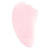 Jovivi Gua Sha Scraping Massage Tool, Natural Rose Quartz/Green Aventurine Wing-Shape Guasha Board Traditional Scraper Tool (Rose Quartz Stone)