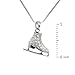 CFG ONLINE Crystal Ice Skate Charm Pendant Necklace