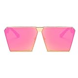 JOJO'S SECRET Oversized Square Sunglasses Metal Frame Flat Top Sunglasses JS009