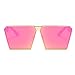 JOJO'S SECRET Oversized Square Sunglasses Metal Frame Flat Top Sunglasses JS009
