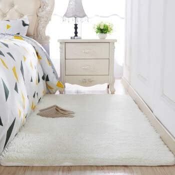 ZHIRUI CarpetThickened washed silk hair non-slip carpet living room coffee table blanket Bedroom bedside mat yoga rugs solid color plush rug 40x40cm 7