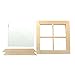 Dollhouse Miniature Wooden 4 Pane Window DIY Accessory