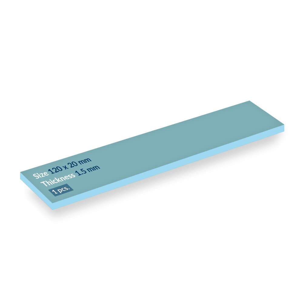 ARCTIC TP-2 (APT2560): Economic Thermal Pad, 120 x 20 x 1.5 mm (1 Piece) - Thermal pad, Excellent heat conduction, Low hardness, Ideal gap filler, Easy installation, Safe handling - Blue