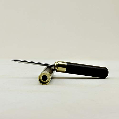 comboss Ice Pick 6.7" Ultra Sharp Stainless Steel with Safety Cover,Wood Handle (Black)