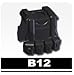 B12 Tactical Vest 3 Pack in Black - Custom Minifigure Pieces