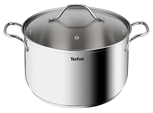 Tefal Intuition XL Großer Kochtopf aus Edelstahl, 26 cm / 6,5 l, Induktion, Edelstahl 18/10, Premium-Qualität, Größe XL, robuste Griffe, Glasdeckel B8646304