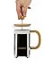 Urban Galley French Press Coffee Espresso Tea Maker with Stainless Steel Plunger, Pyrex Glass and Bamboo Wood (350ml/12oz.)