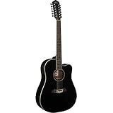 Oscar Schmidt OD312CEB-A-U 12-String Acoustic Electric Guitar. Black