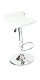 Vinyl Bar Stool W/ Adjustable Height Air Lift & Swivel (2002 White)