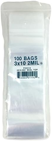 Zip Top Poly Bags 100pk (3"x10")