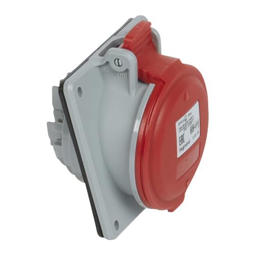 Legrand P17 Tempra Pro Leistungssteckverbinder Buchse Rot 3P + N + E, 415 V / 16A, Tafelmontage IP44