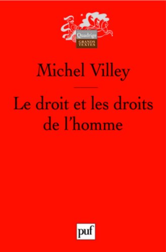 Le  droit et les droits de l'homme