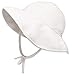 Brook + Bay Kids Sun Hat - Toddler Beach Hat Boys & Girls - UV Swim Hat with Wide Brim White Small - White