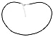 18 Inch Black Braided Leather Necklace Rubber Cord Rope Chain Unisex for Men Boy Women Jewelry Gift