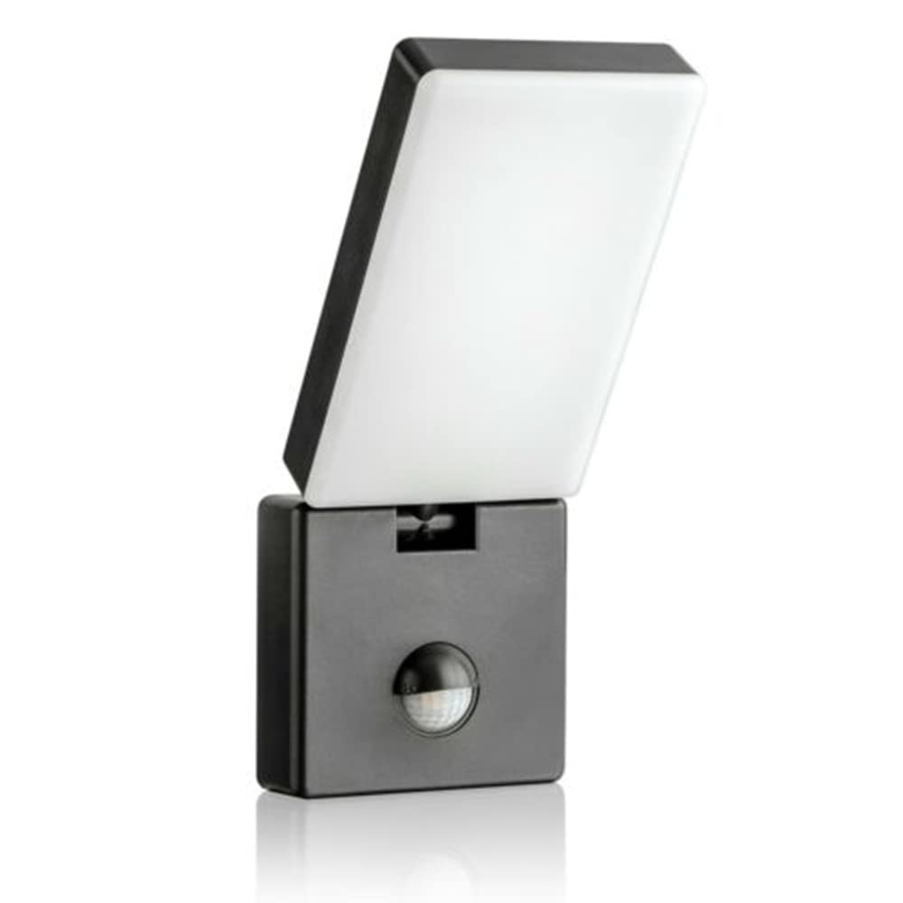UKEW 15W Outdoor Wall Light with PIR Motion Sensor - 360° Rotatable LED Security Lamp IP65 Waterproof Modern Black Up Down Wall Light Garden Outdoor Wall Lights - Daylight 6000K