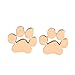 RoseSummer Dogpaw Earring Silver Plated Dog Paw Print Ear Studs Dog Lovers Jewelry (gold)