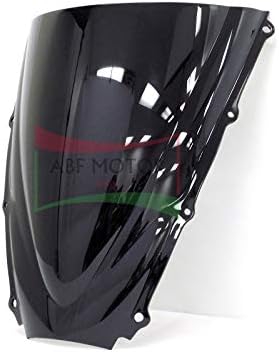 Protek ABS Plastic Injection Black Smoke Double Bubble Transparent Windscreen Windshield for 2006 2007 2008 Triumph Daytona 675 SE Triple