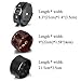 Aroncent 3pcs Unisex Black Brown Metal Spike Studded Punk Rock Biker Wide Strap Leather Bracelet