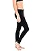 2 Pack Caramel Cantina Juniors Fold Over Cotton Spandex Leggings (Large, Black/Black)