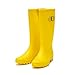 DKSUKO Rain Boots for Women Waterproof Elastic Wellington Boots (8 B (M) US, Yellow+ Elastic)