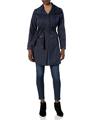 jones new york leather belted trench coat