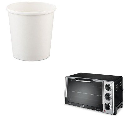 KITDLORO2058SLOH4165U - Value Kit - Solo Flexstyle Double Poly Paper Containers (SLOH4165U) and Delonghi Convection Oven w/Rotisserie (DLORO2058)