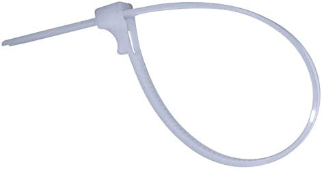 AP Industrial Reusable Releasable Adjustable Nylon Cable Zip Ties (14 Inch, White)