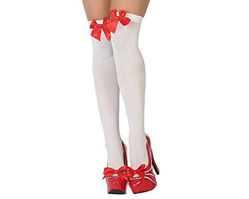 Atosa-61819 Stockings, White and Red, Single (61819