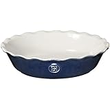 Emile Henry Made In France HR Modern Classics Pie Dish, 9", Blue