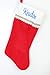 Nom de Plume Monogrammed Christmas Stocking, Red and White Felt