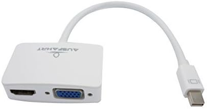 Ausfahrt 2 in 1 Mini Displayport to HDMI VGA Adapter Cable Converter for Apple Macbook,Surface