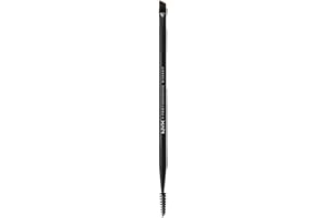 NYX PROFESSIONAL MAKEUP, Pro Dual Brow Brush, Pro makeup brush, Dual-ended brow brush with angled brush for precision applica