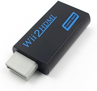 Wii TO HDMI Converter, RedHoney Low Latency 480p Wii2HDMI with 3.5mm Audio Video Output Automatic Upscaler Adapter Support NTSC 480I PAL 576I All Wii Display Modes (black)