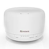 Homdox 500ml Essential Oil Diffuser, 7 Colors Ultrasonic Air Humidifier Cool Mist Aromatherapy Aroma Humidifier, 4 Timer Settings - Waterless Auto Shut-off Function