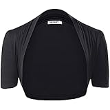 HUHOT Womens Cropped Shrugs for Evening Dresses Short Sleeve Modal Soft Bolero  Shrug, Black, XL price in UAE | Amazon UAE | kanbkam