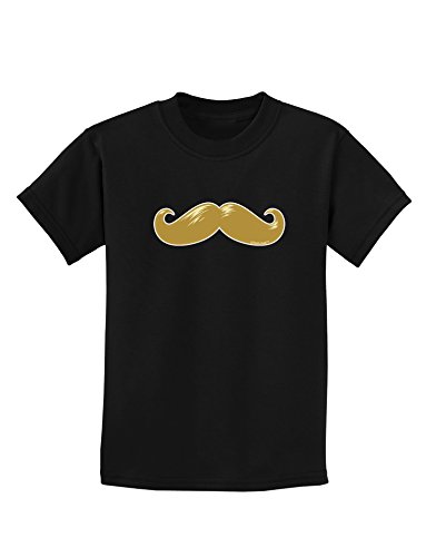 TOOLOUD Big Gold Blonde Mustache Childrens Dark T-Shirt