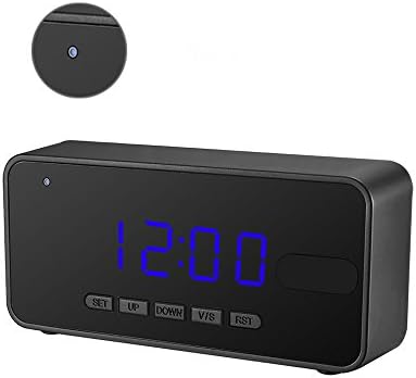 mofek Spy Hidden Camera with PIR Motion Detection, HD 1080P Night Vision Home Security Camera Nanny Cam Alarm Clock with 16GB Memory Card