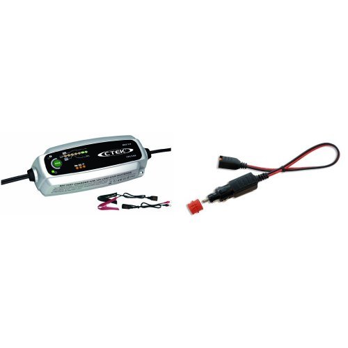 CTEK MXS 3.8 Multi Functional 7-stage battery charger 3.8 A (UK PLUG) and CTEK CTE-56263 CTEK Cigarette Lighter Connector Adaptor