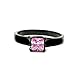 Pink Women`s Black Titanium Camo and Stainless Steel Princess Engagement Wedding Rings Set