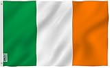 Anley Fly Breeze 3x5 Foot Ireland Flag - Vivid Color and UV Fade Resistant - Canvas Header and Double Stitched - Irish National Flags Polyester with Brass Grommets 3 X 5 Ft
