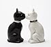 Feline Spicey Black & White Cats Salt & Pepper Shaker Set S/P by Pacific Trading