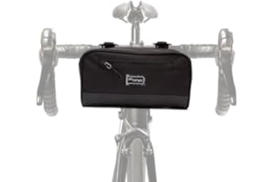 Po Campo Domino Handlebar Bag - Large, Waterproof Bicycle Storage Baskets for Front Mount - Lightweight Bike Bags That Convert To Crossbody (Black)