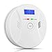 Combination Smoke and Carbon Monoxide Detector with Display, Battery Operated Travel Portable Fire CO Alarm for Home and Kitchen