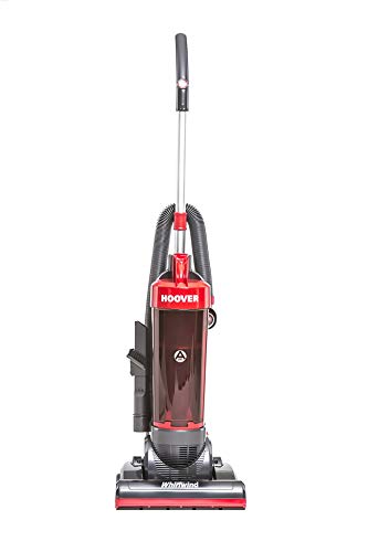Hoover Whirlwind Bagless Upright Vacuum Cleaner, WR71WR01, Lightweight, Above Floor Cleaning, Tools Onboard - Grey/Red