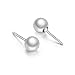 Womens's 925 Silver Bling Fireball, Cultured Pearl, Round Earring sets (6 Pairs)