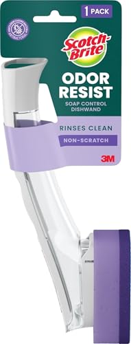 Scotch-Brite Non-Scratch Advanced Soap Control Dishwand, Leak-Free Guarantee, L…