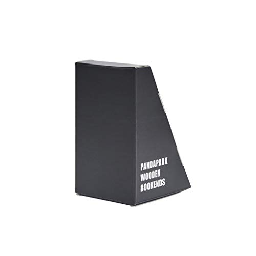 Pandapark Wood Bookends,Nature Coating,Decorative Bookend,6''X4'',1Pair in Pack, (American Dream)